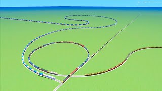 CAN THESE Long Trains Cross The Deadliest 🚀Loop Track Without Crashing TRAIN 🐍 SIMULATOR