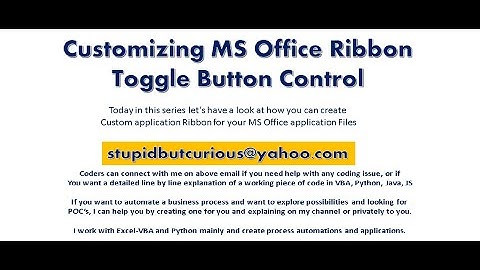 15. MS Office Ribbon Customization - ToggleButton with Fluent Ribbon