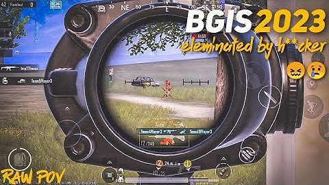 RAW POV | BGIS ROUND 1 | MATCH 1 | ELIMINATED BY HACKER ?😔😔 | BGIS 2023 |