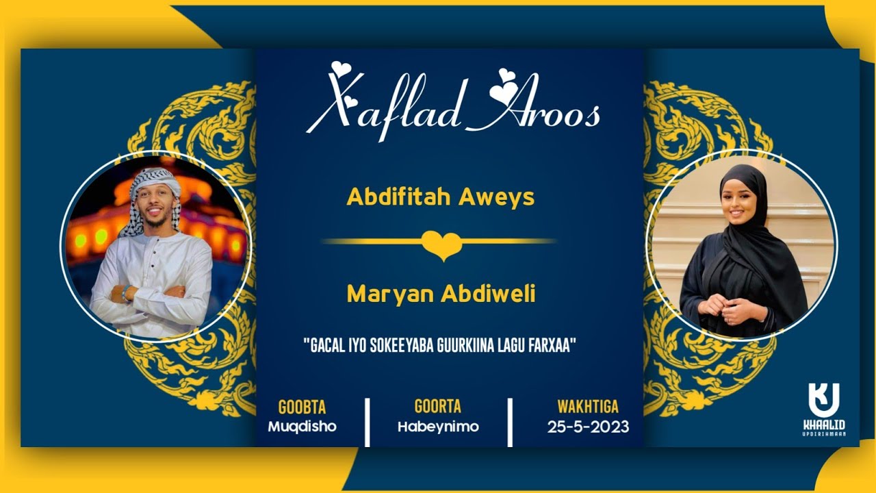 A WEDDING CEREMONY POSTER | Baro sida loo sameeyo poster aroos | pixellab @khaalid_updy