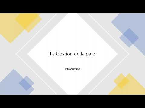 Gestion de la paie - introduction