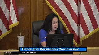 Parks and Rec Commission Meeting 7/22/26
