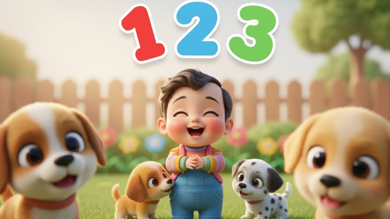 Little Puppies Playtime Counting Song 🐶🎵 | Puppies Song for Kids | Nursery Rhymes & Baby Songs 🎶