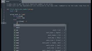 Famous Ruby code to get the first duplicate number in an array Profile