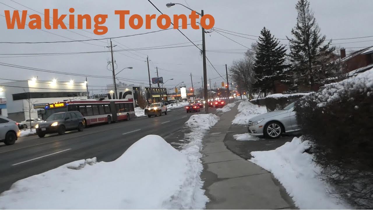 Early Evening Walk on Keele Street in Toronto's North York/York