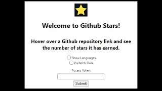 Github Stars Extension v1.1.0 Demo