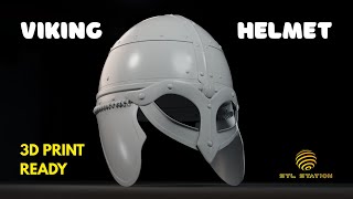 Viking Helmet | 3D Printable Armor STL | Norse Warrior Cosplay Model