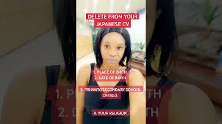 Delete From Your Japanese Cv Before  Applying For That Job duet like share fyp japan