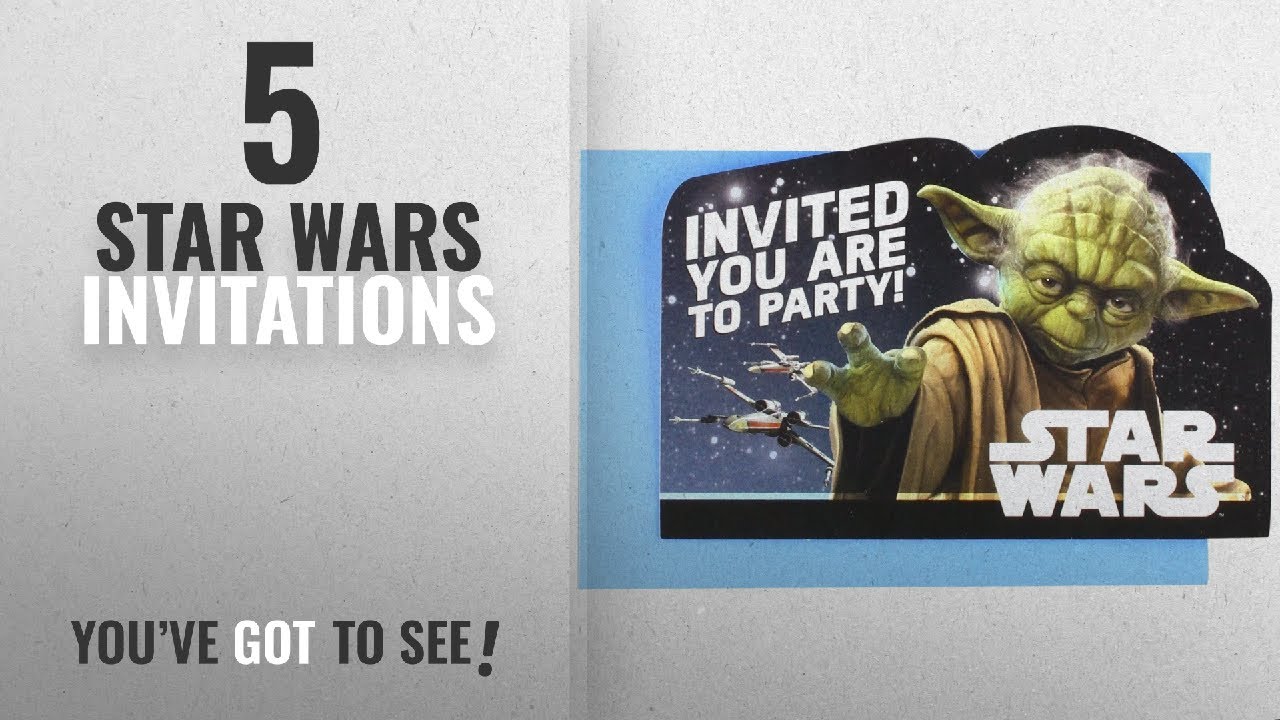 Top 10 Star Wars Invitations [2018]: American Greetings Star Wars Postcard Invites (8 Count),