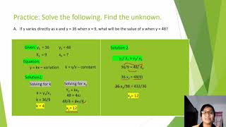 Direct Variation and Direct Square Variation
