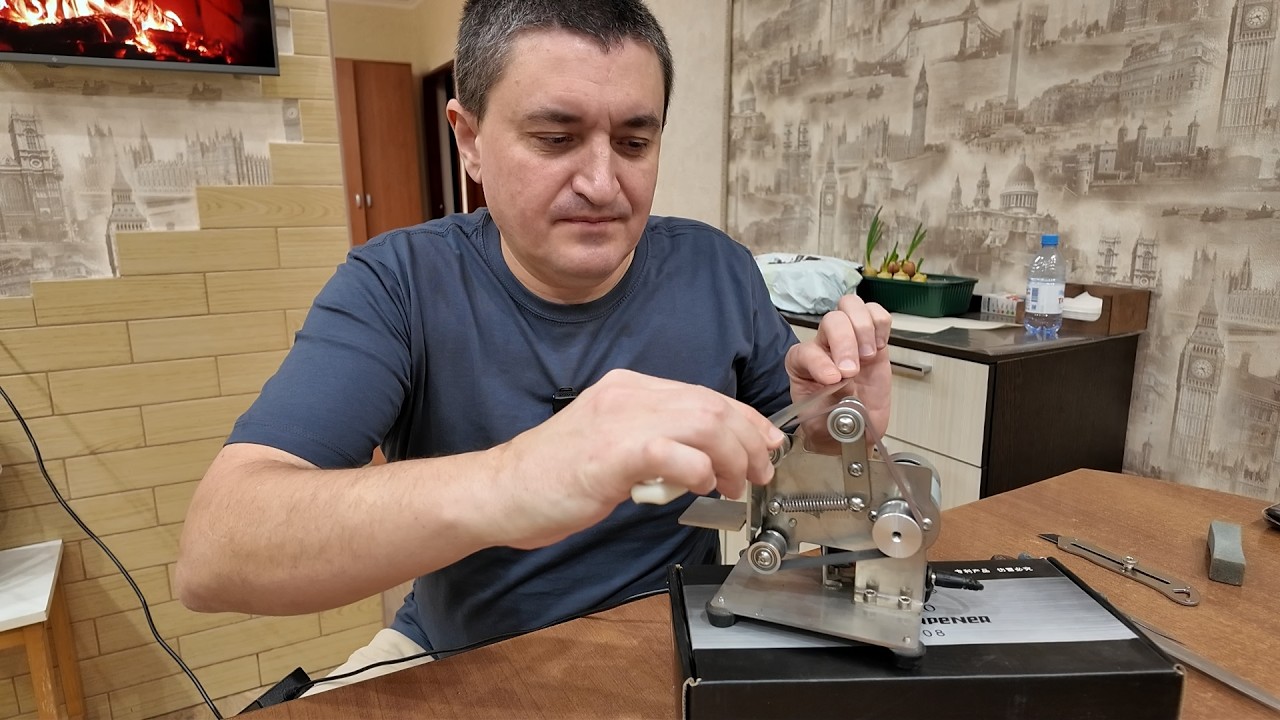 Чем наточить нож. Ножеточка из Китая. Вечерний влог.