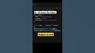 Guess the output - Javascript Interview Questions #developer #coding #javascript #interview #react