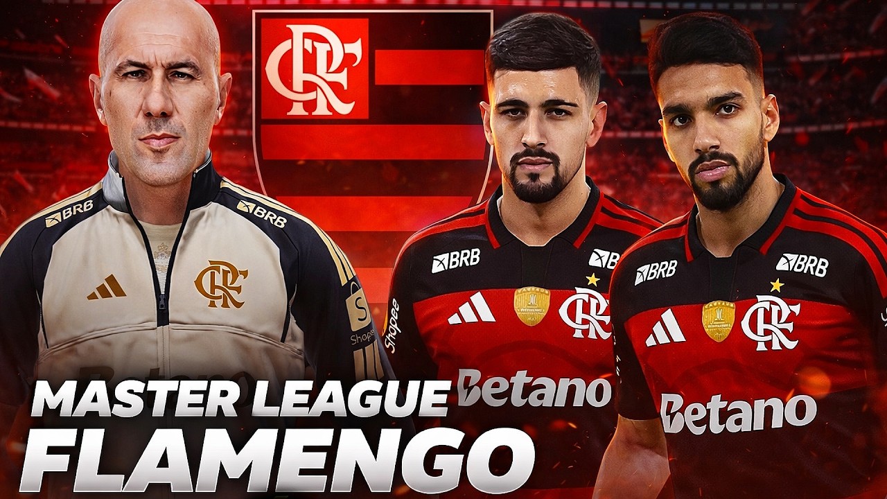 🔥O NOVO FLAMENGO DE LEONARDO JARDIM É ABSURDO! 🔴⚫  Master League #1 Gogosz Patch 2026 PES 2021