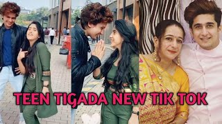 Vishal pandey tik tok video!teen tigada tik tok!vishal sameeksha bhavin tik tok !yaad piya ki aane