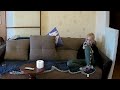 Sneezing girl on the couch