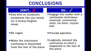 Narrative Mini Lesson #3 Conclusions