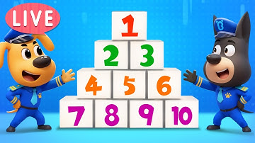 🔴LIVE | Counting 1 to 10 | Kids Learn Numbers | Useful Cartoon | Sheriff Labrador