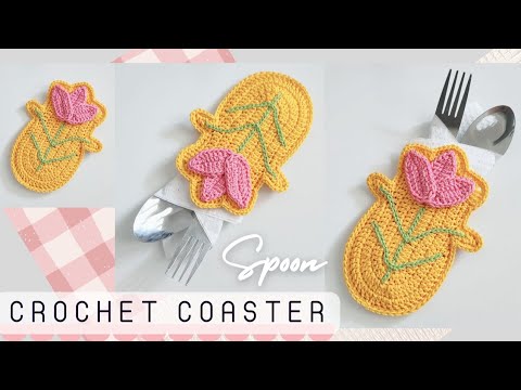 Crochet spoon coasters ๐ merenda tatakan sendok (subtitle)