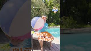 Blippi Dances By The Pool! | Hey Siri, Play Blippi! | #Shorts #Blippi #Music