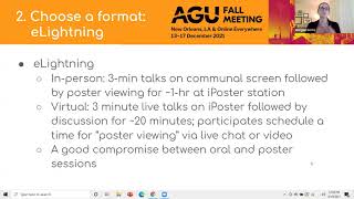 AGU GeoHealth Early Career Webinar: Proposing & Convening A Session At AGU AGU GeoHealth Early Career Webinar: Proposing & Convening A Session At AGU