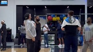 LUKA DONCIC, KYRIE & MAVERICKS TODAYS POST PRACTICE & LUKA DONCIC RESPONDS ABOUT HIS 'BEEF' WITH KP