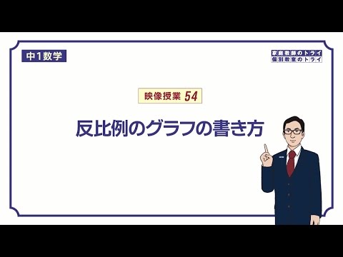 中１ 数学 比例と反比例１１ 反比例グラフ ８分 Youtube