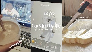 productive days ⋆𐙚 watching movies, cooking, self care ˚⊹♡ med student vlog