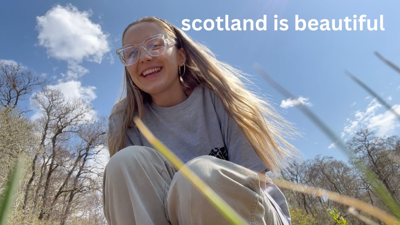 a weekend in the scottish highlands - sleeping in a cozy cabin, wild swimming in a river & campfire