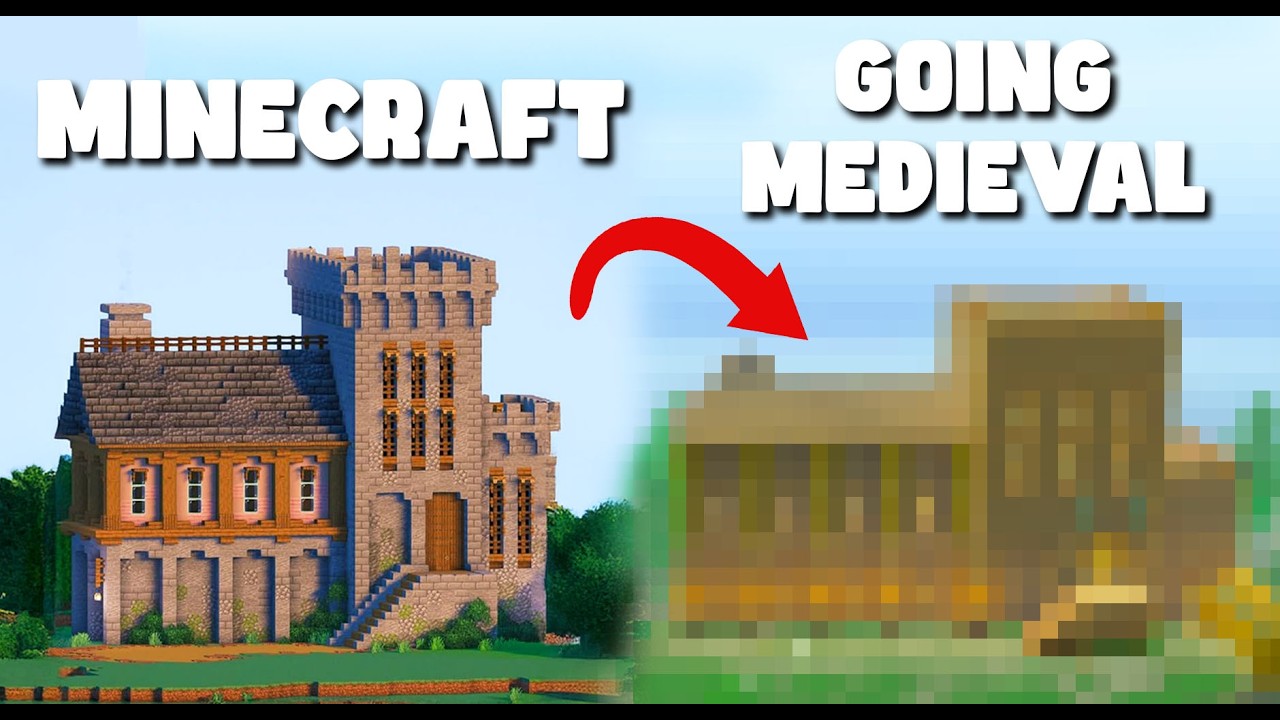 I built this Minecraft Castle in Going Medieval - YouTube