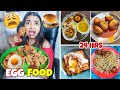 I ate egg food for 24 hours challenge  best 10 egg street food in kolkata  food challenge india
