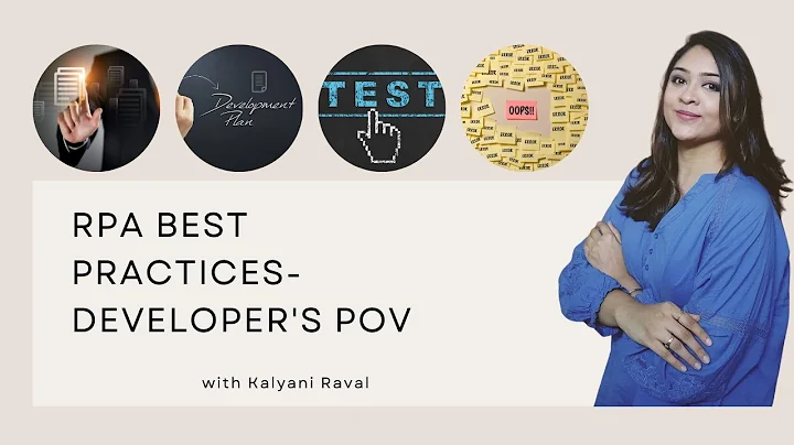 Best Practices for Developers for developing RPA Projects