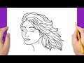 HOW TO DRAW A WOMAN FACE / HOW TO DRAW A GIRL EASY