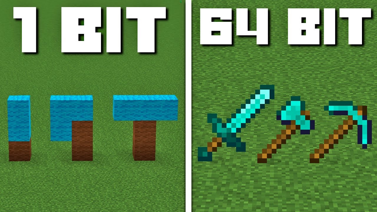 diamond items 1 bit vs 64 bit - YouTube