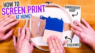 How to Screen Print at Home for Cheap ~ Easy DIY Silk Screen Hack - HGTV Handmade