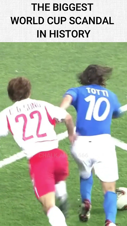 Totti's Red Card vs South Korea in World Cup 2002   #shorts #football