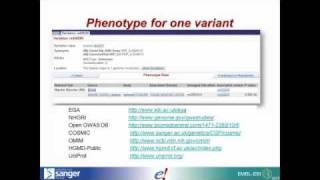 Ensembl overview at the Erasmus MC (Sept 2011)