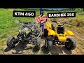 BANSHEE 350 VS KTM 450 ATV!