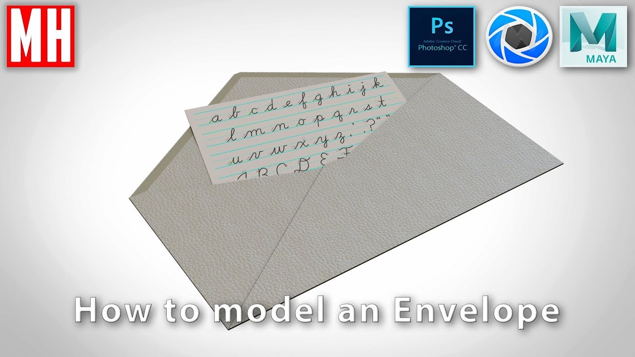 How to model & texture an Envelope with a written note ( Maya / Keyshot ...