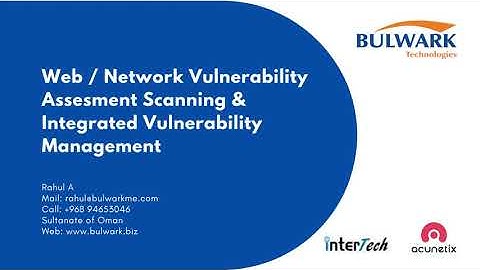WebNetwork Vulnerability Assessment Scanning & Integrated Vulnerability Management with Acunetix