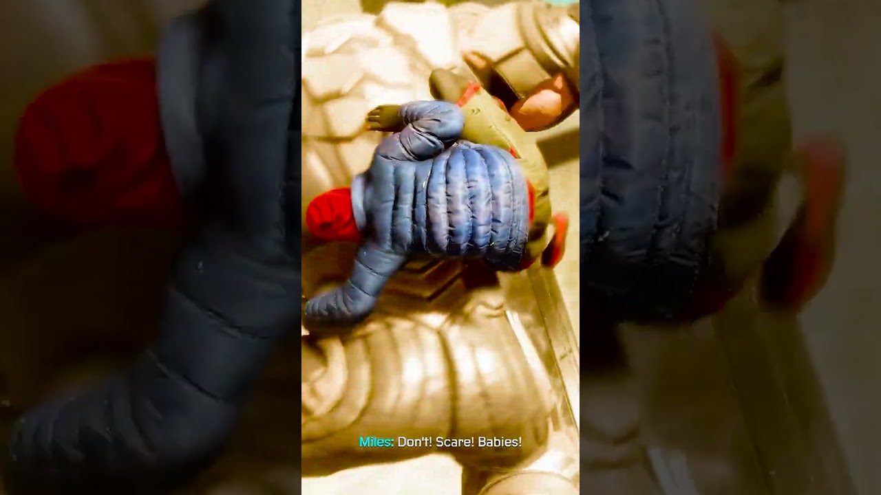 Miles saved the child from Rhino..😱 | Spider man Cool Move..🔥 