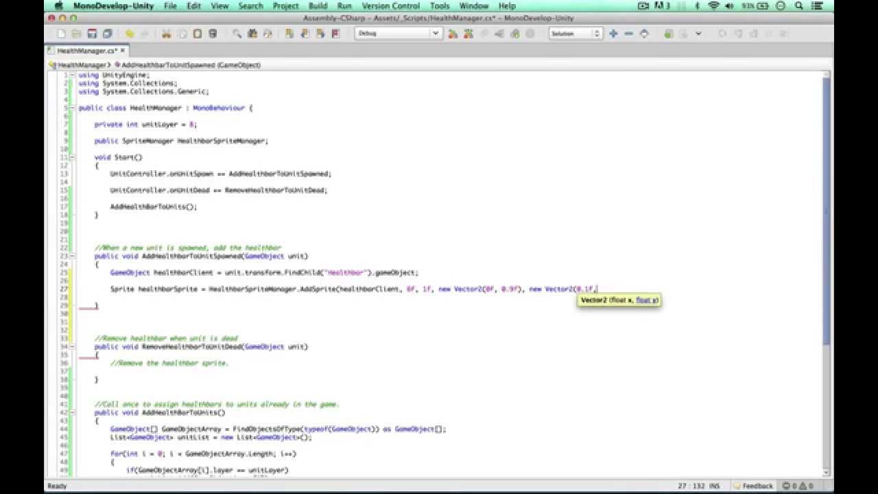 Unity RTS Health Manager [2 of 2] - Adding Health Bar Sprites to Units ...