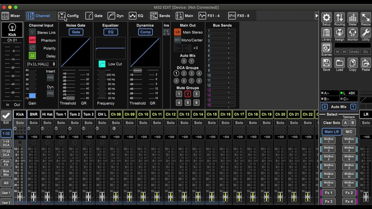 MIDAS M32 Asignacion de PRE y POST fader level YouTube