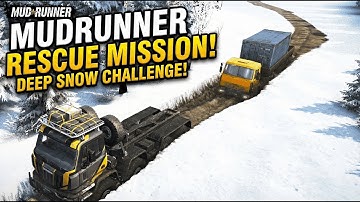 MudRunner: Deep Snow vs. WORST Truck! (8x8 Beast Rescue)