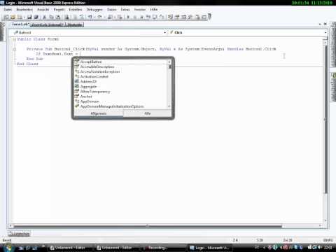Visual Basic 2008 Login erstellen