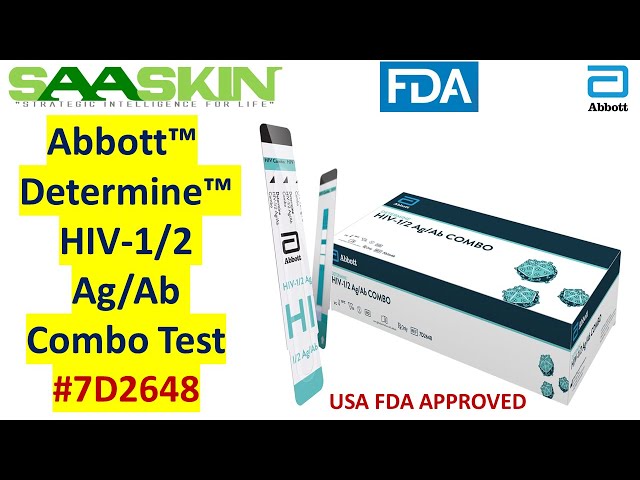 Abbott™ Determine™ HIV-1/2 Ag/Ab Combo Test | USA FDA Approved | #7D2648 | Abbott Point of Care class=