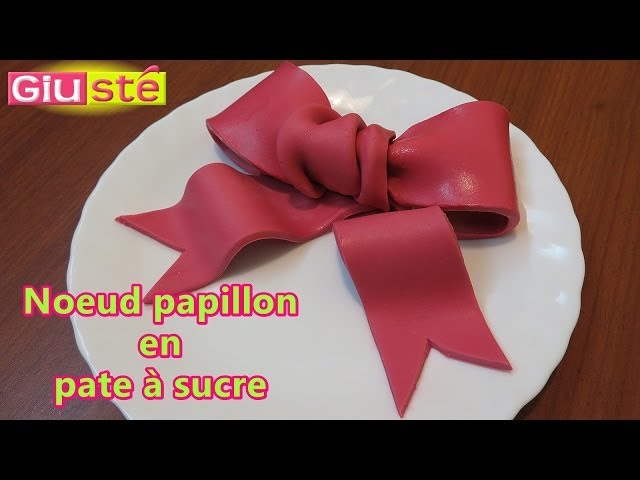 noeud papillon en pâte à sucre (TUTORIEL) - YouTube