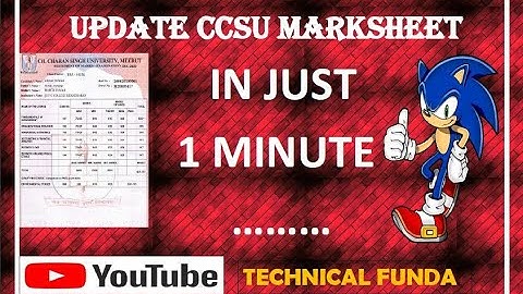 UPDATE CCSU MARKSHEET // IN JUST 1 MINUTE //CCSU MARKSHEET KAISE UPDATE KAREIN.