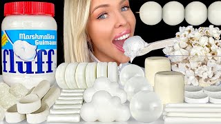 ASMR WHITE FOOD MUKBANG, COCONUT CANDY, MARSHMALLOW FLUFF, LEMON JELLO, CHOCOLATE COVERED OREOS 먹방