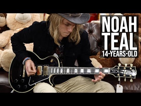 14-years-old-noah-teal-playing-a-gibson-'57-les-paul-custom-shop-reissue-at-norman's-rare-guitars