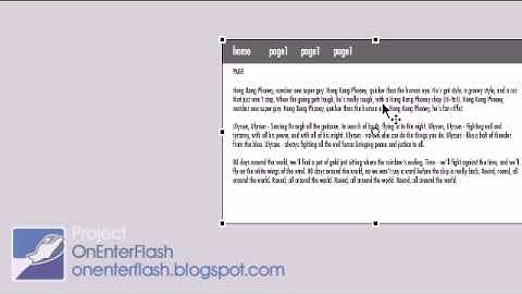 Adobe flash cs4 website tutorial: 0102 Pages